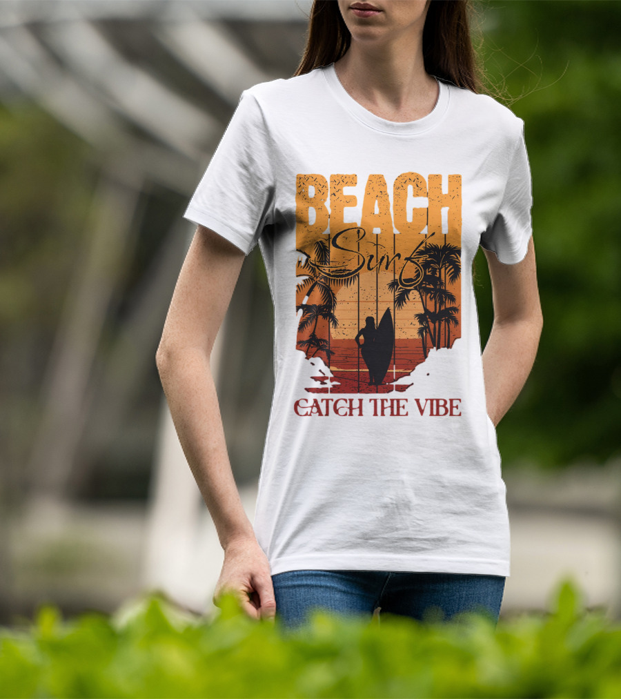 Beach Surf Catch The Vibe T-Shirt