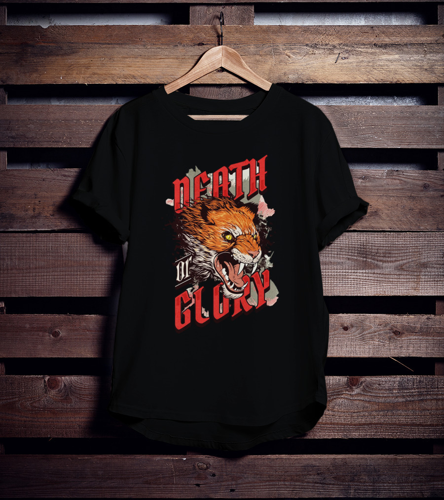 Death Or Glory Fierce Animal Roaring Beast Iconic T-Shirt