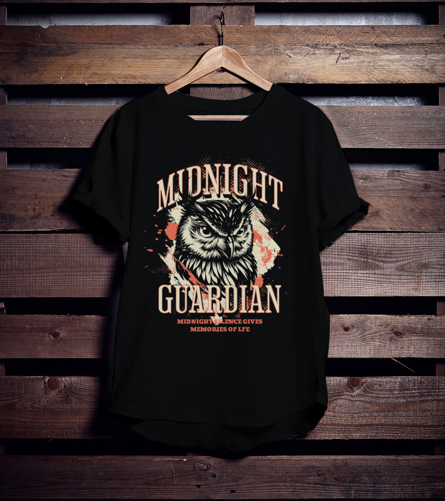 Midnight Guardian Owl With Midnight Silence Gives Memories Of Life T-Shirt
