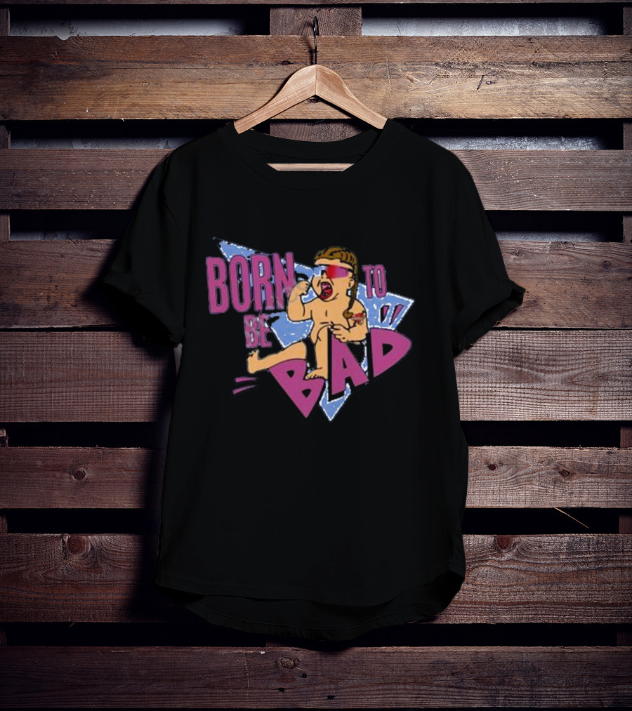 2800studio Joey Janela Born To Be Bad Retro Cartoon Baby T-Shirt