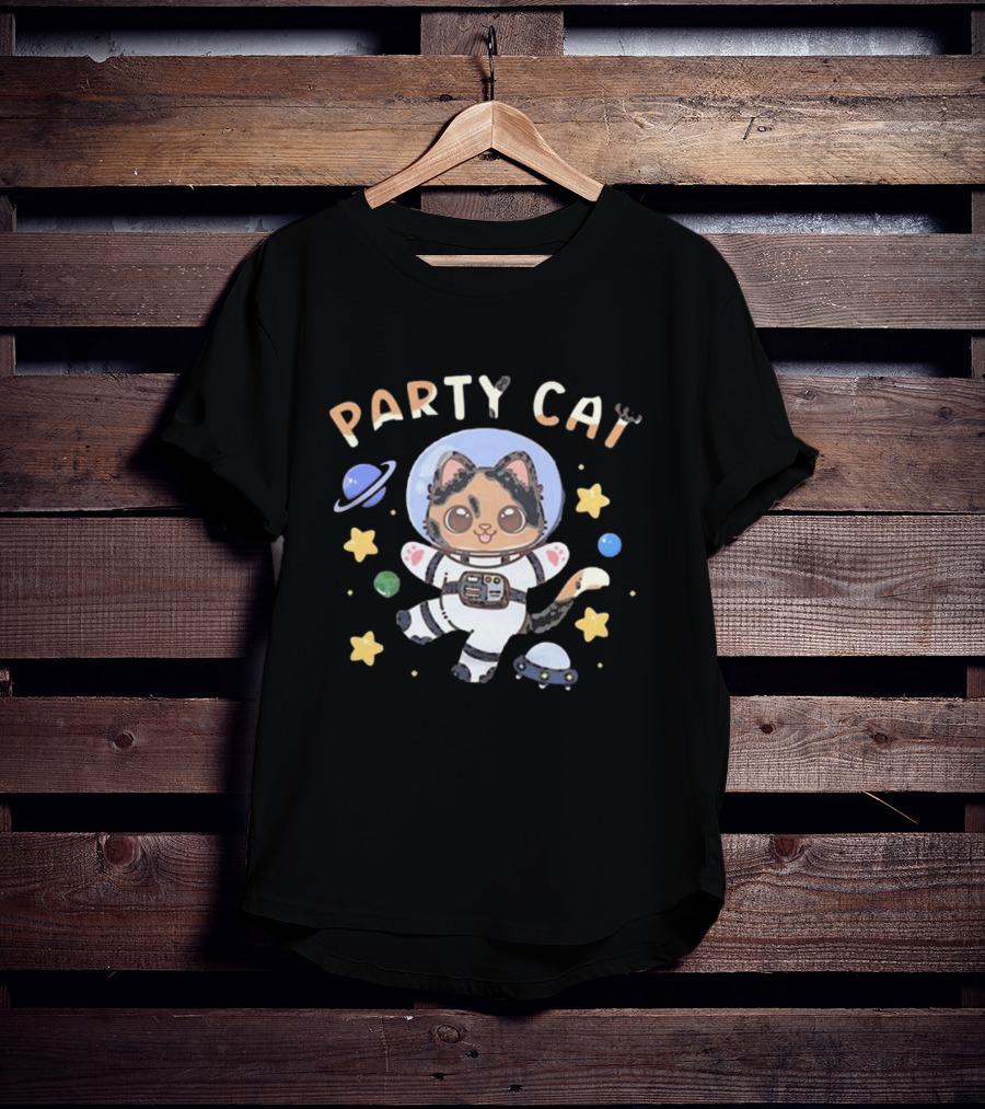 Party Cat Astronaut Space Adventure By Byndo Gehk T-Shirt