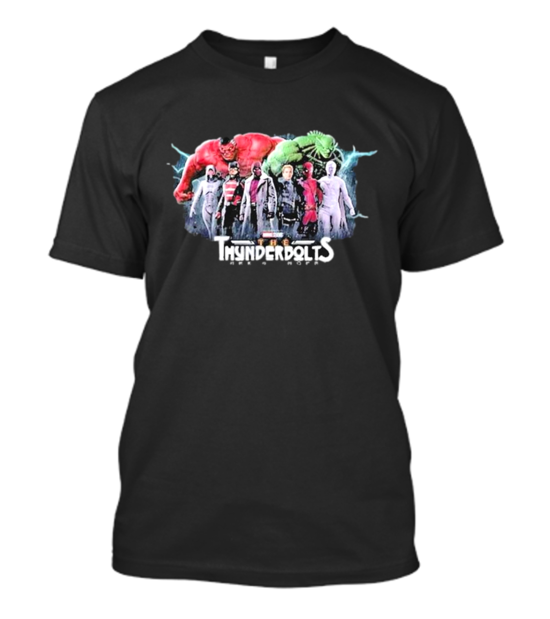 Marvel Studios Thunderbolts Rise Of The Red Hulk And Green Lizard Team Characters T-Shirt