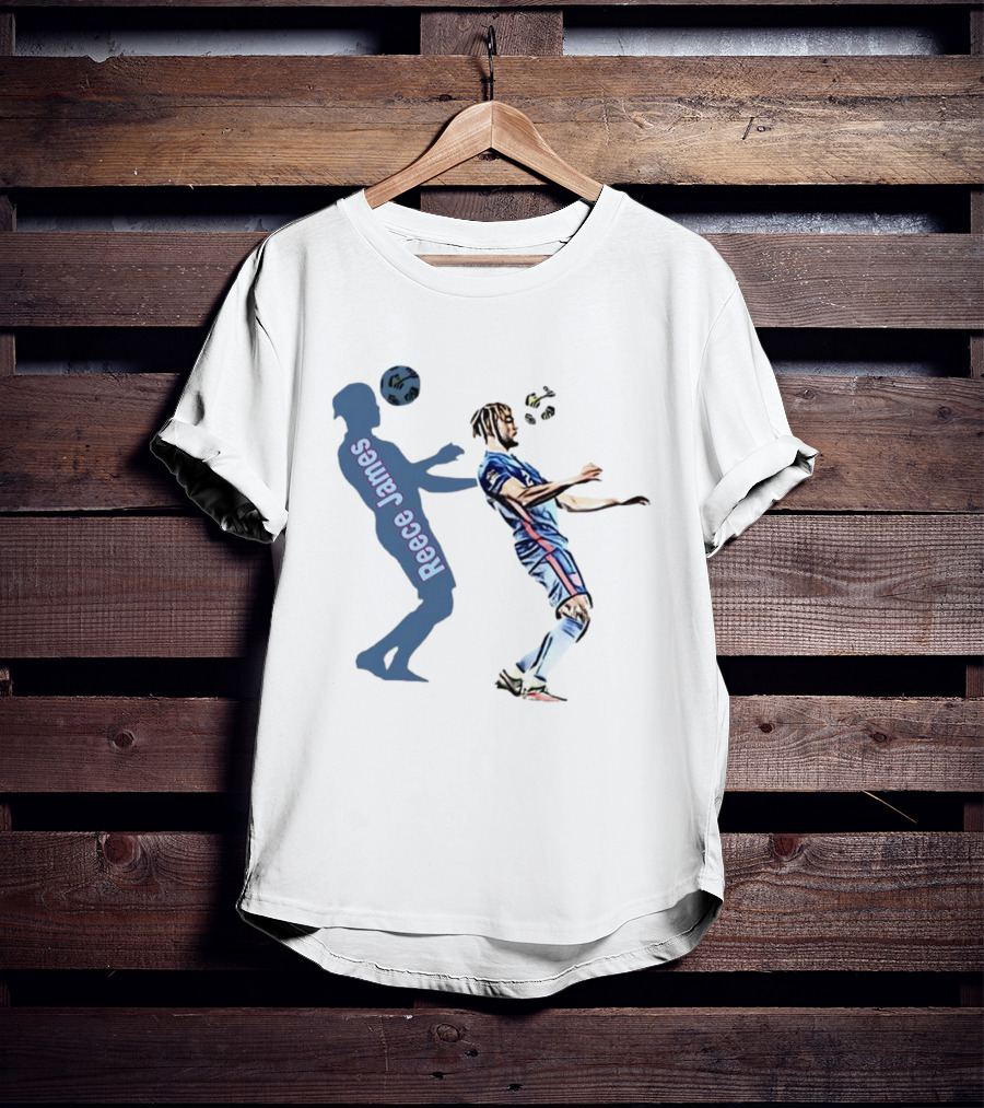 Reece James Football Silhouette And Player Action T-Shirt