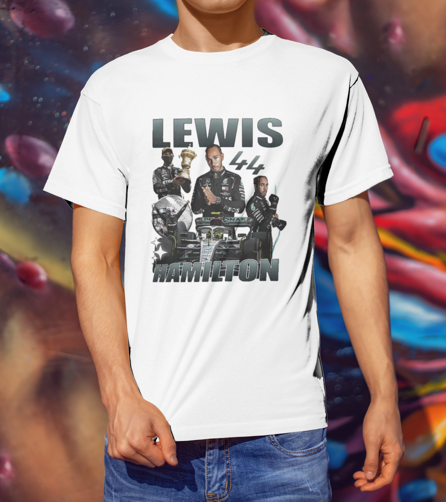 Lewis Hamilton 44 Formula Racing Champion Victory T-Shirt