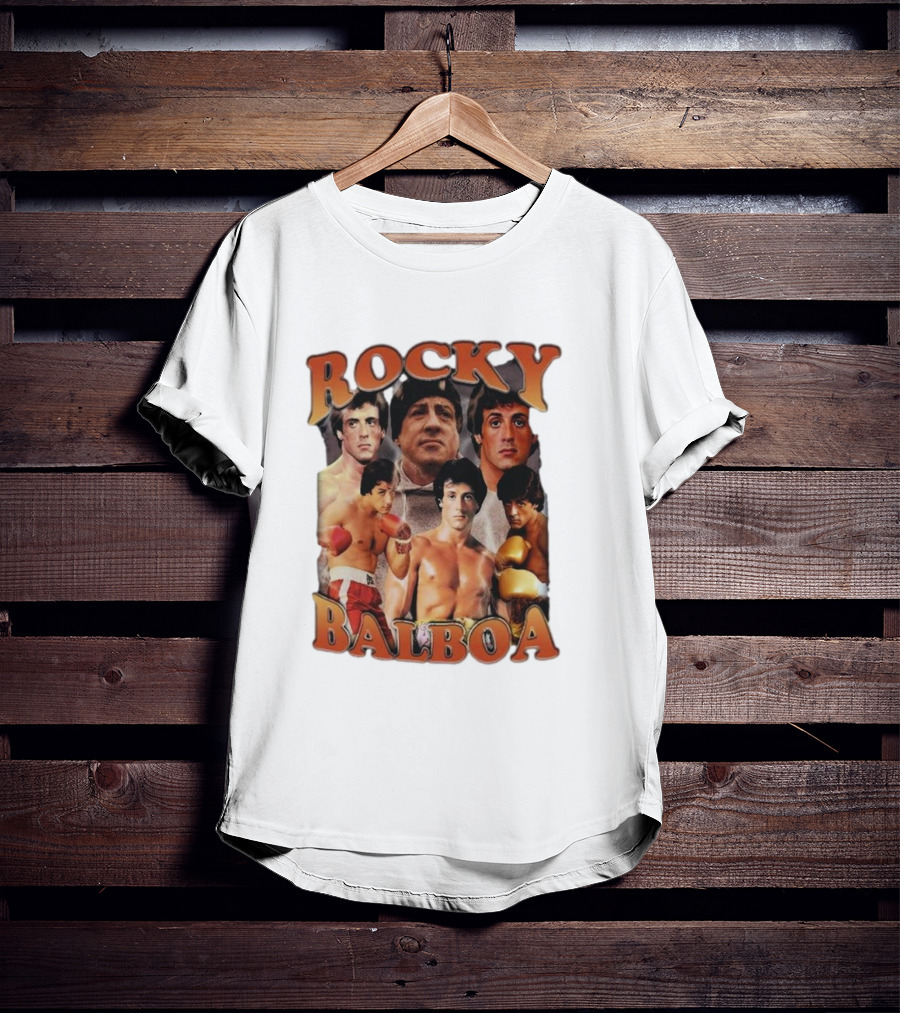 Rocky Balboa Iconic Boxing Legend Film Character Montage T-Shirt