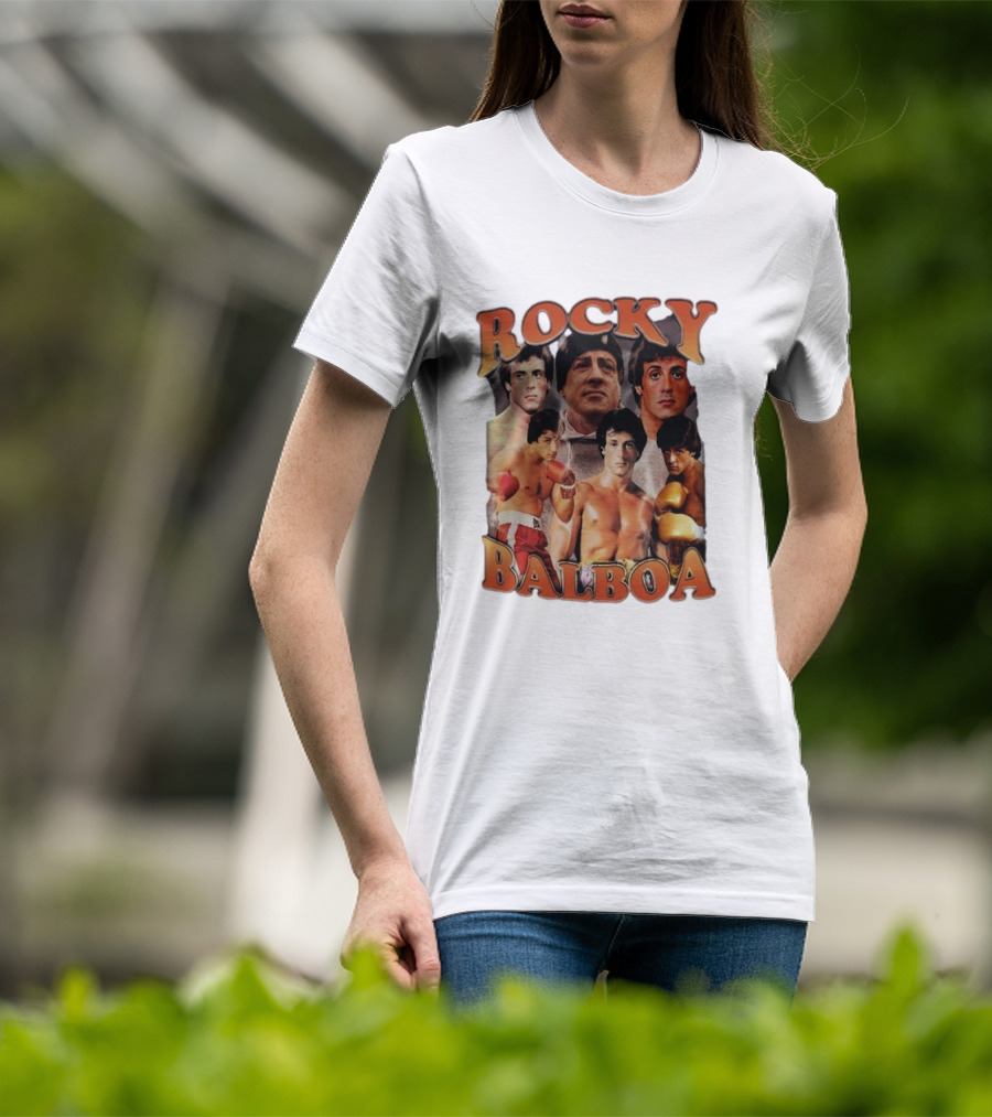 Rocky Balboa Iconic Boxing Legend Film Character Montage T-Shirt