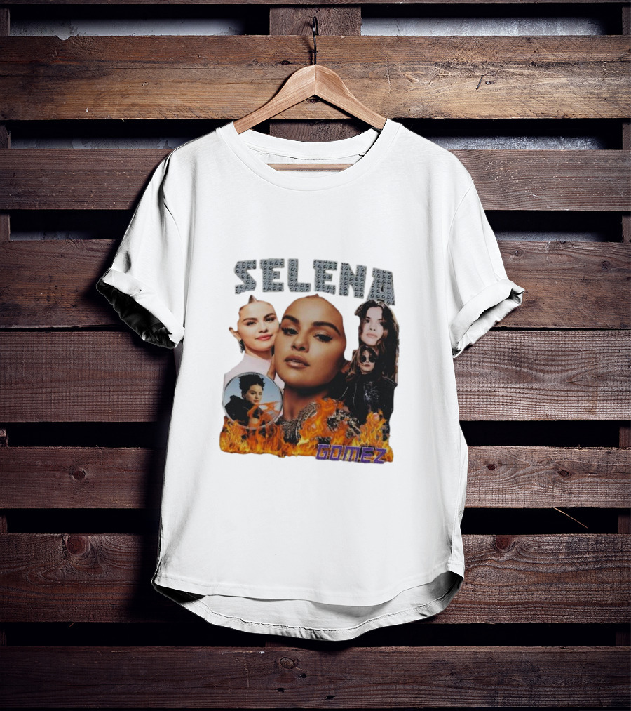 Selena Gomez Flame Collage Homage T-Shirt