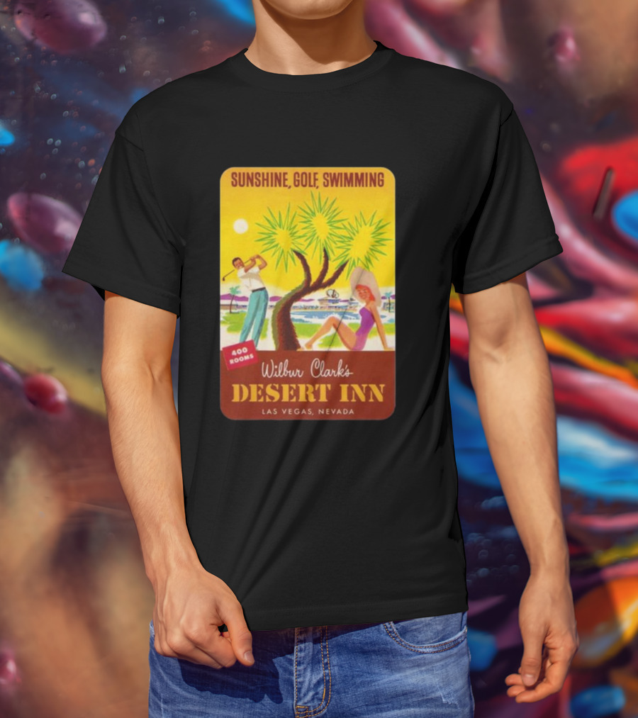 Sunshine Golf Swimming Wilbur Clark's Desert Inn Las Vegas Nevada 400 Rooms T-Shirt