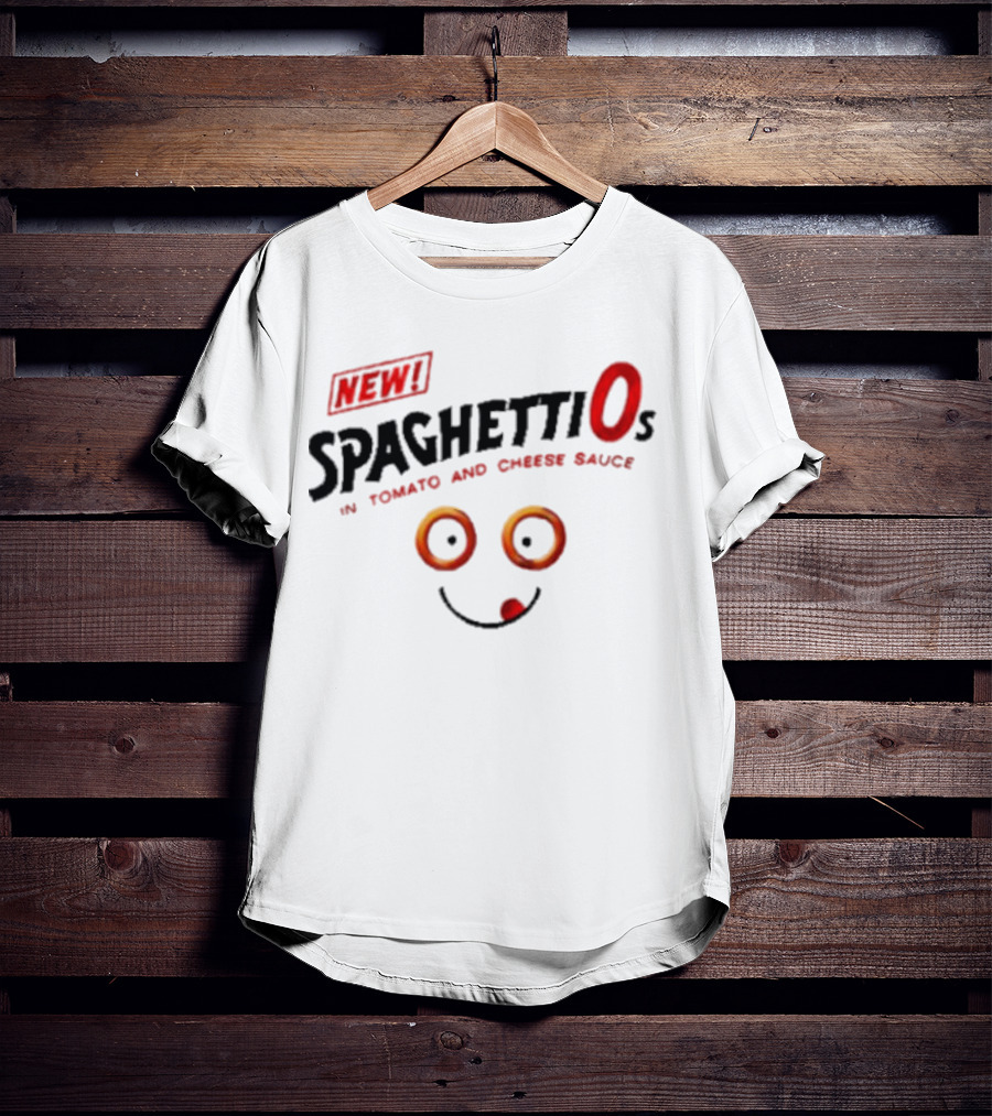New SpaghettiOs In Tomato And Cheese Sauce With Smiley Face T-Shirt