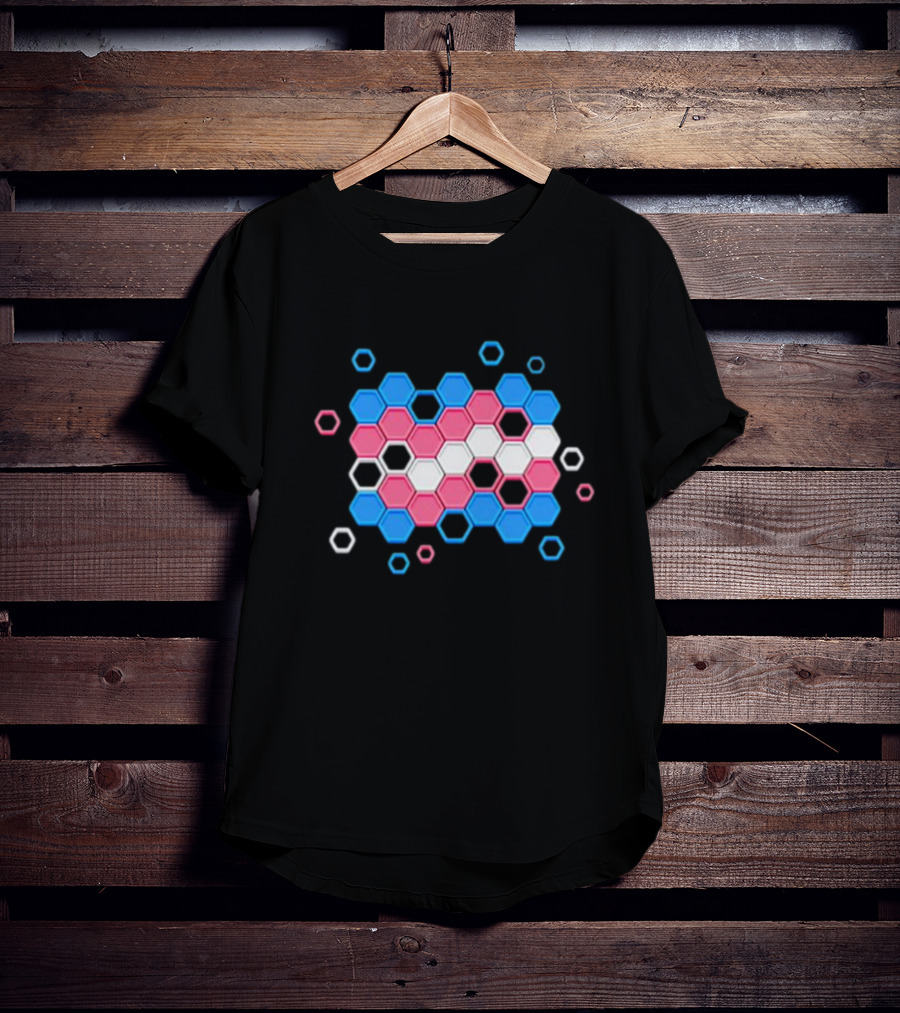 Prismatic Pride Transgender Flag Hexagon T-Shirt