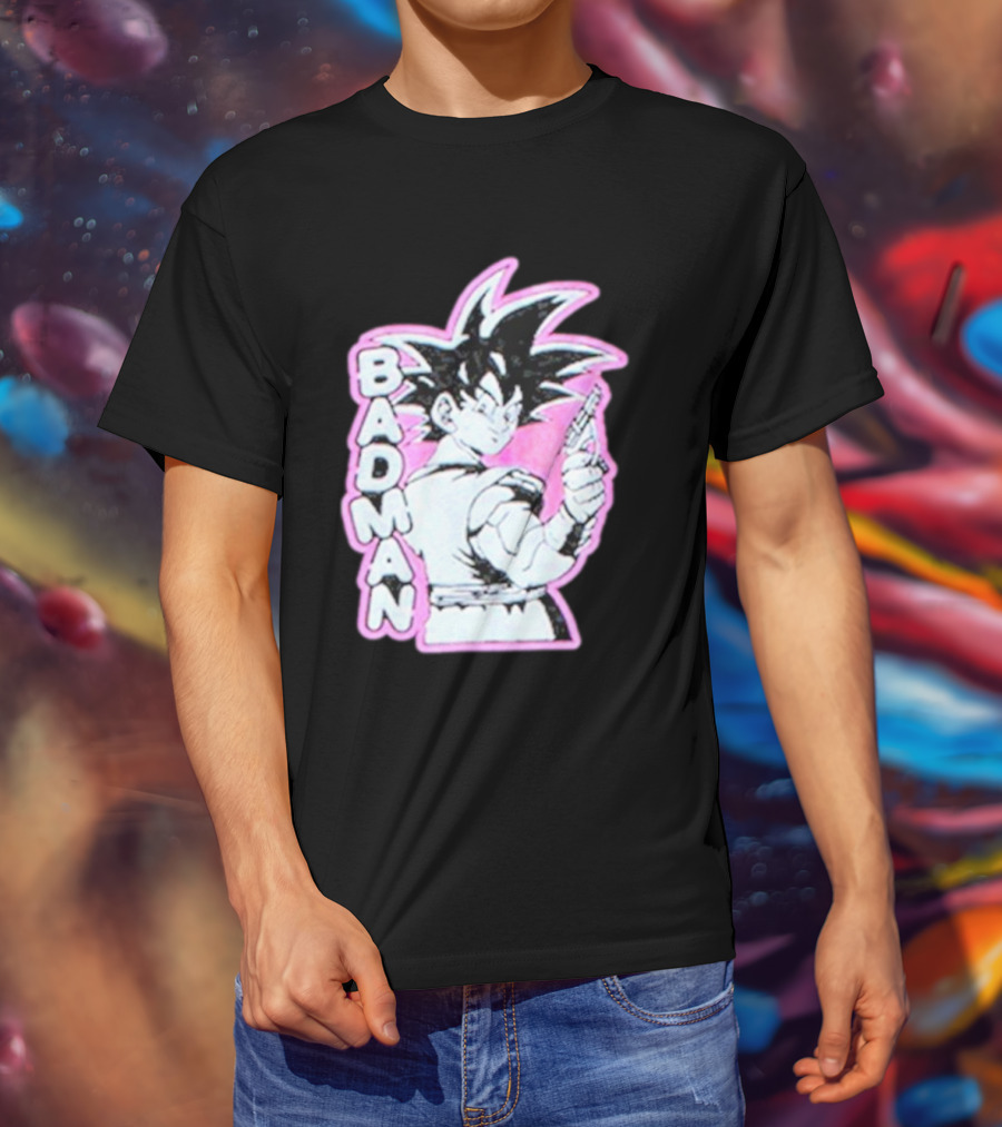 BADMAN Genki Popular Anime Character Vintage Manga T-Shirt