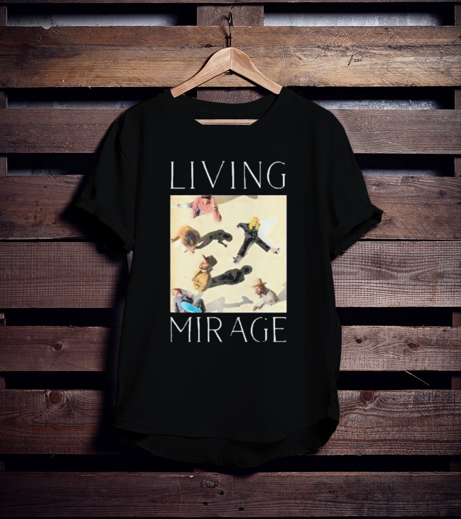 LIVING MIRAGE Album Cover With Band Members Aerial View T-Shirt