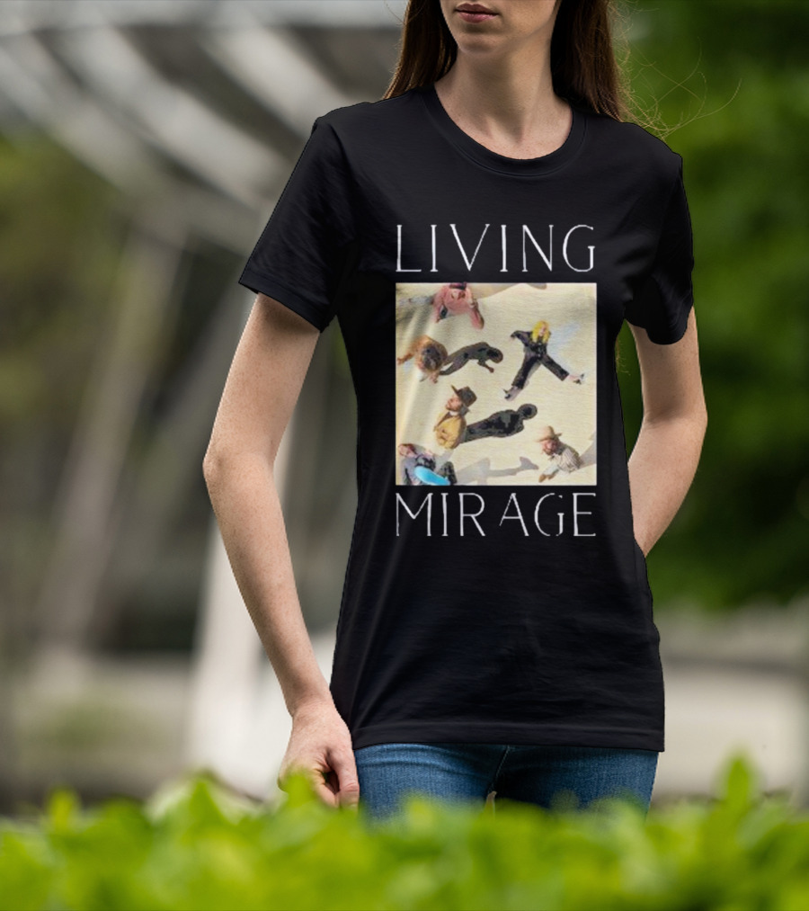 LIVING MIRAGE Album Cover With Band Members Aerial View T-Shirt