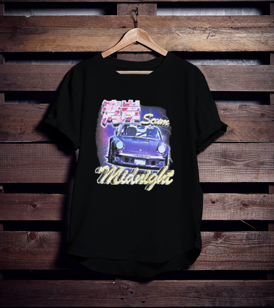 Midnight Scum Neon Car Aesthetic T-Shirt