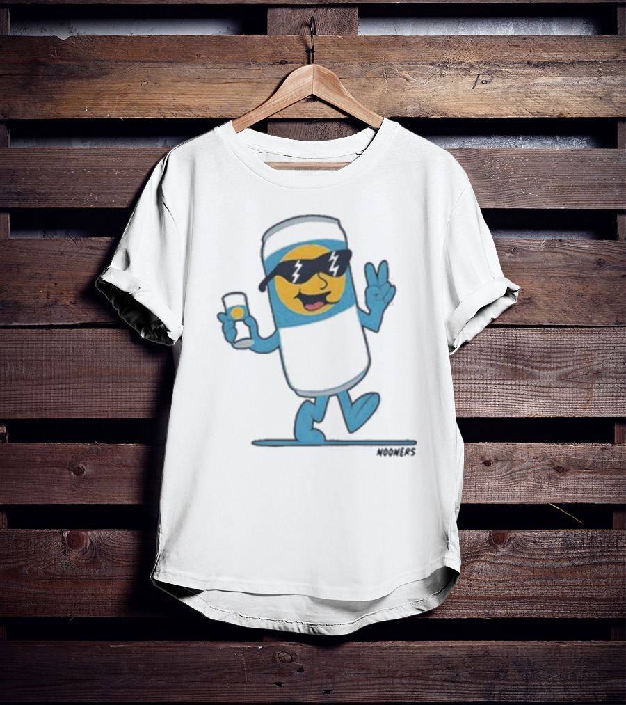 Nooners Cool Blue Drink Character Summer Vibes T-Shirt