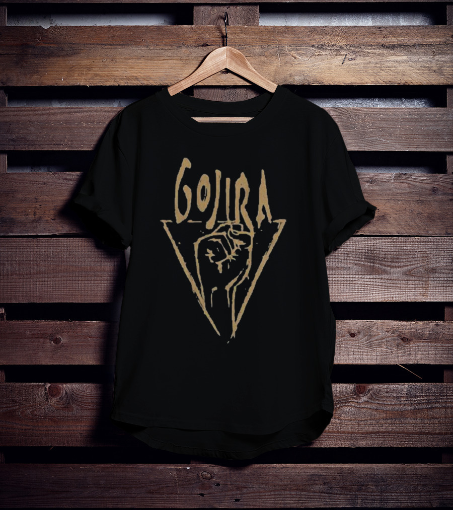 Gojira Power Glove Fist Logo Triangle T-Shirt