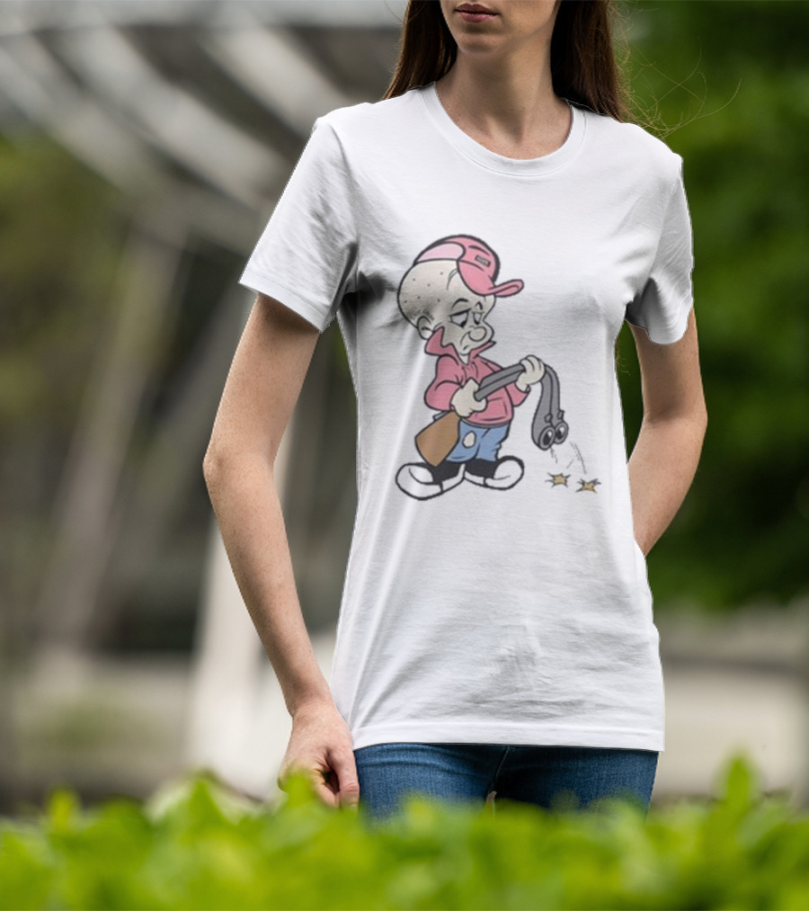 Scum Elmah Parody Elmer Fudd Gangster Suspicious Character Smoking Gun T-Shirt