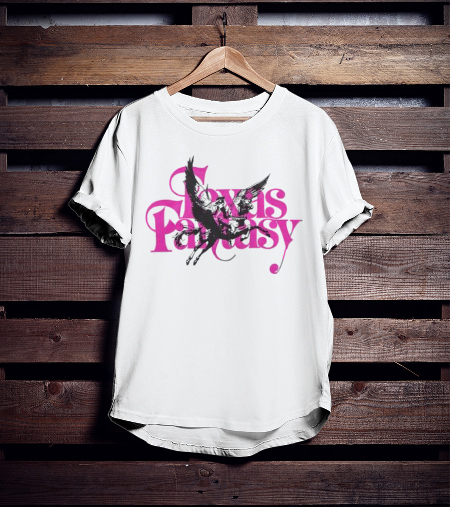 Texas Fantasy Mixed Media Typography T-Shirt