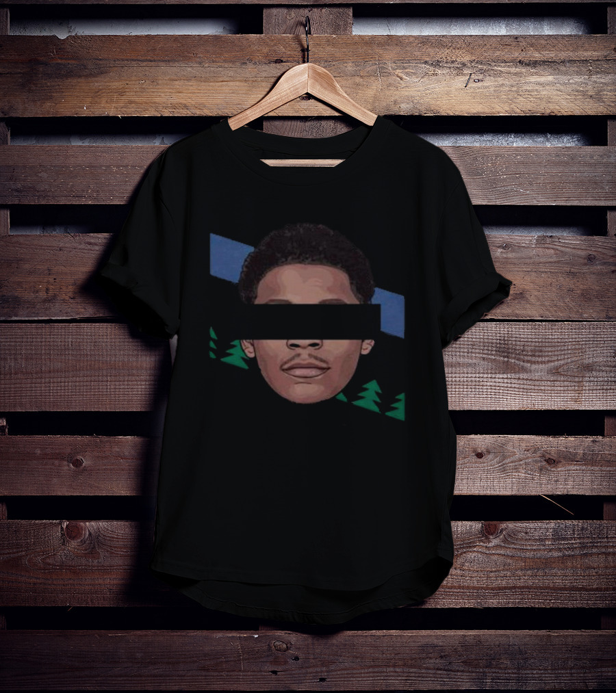 Dearbball Ant-Man Face With Blue And Green Stripes T-Shirt