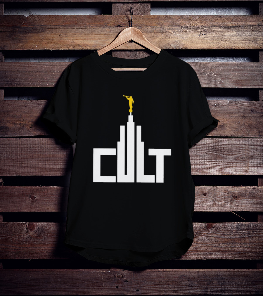Exmormon Cult LDS Temple Angel Moroni Statues Iconic T-Shirt
