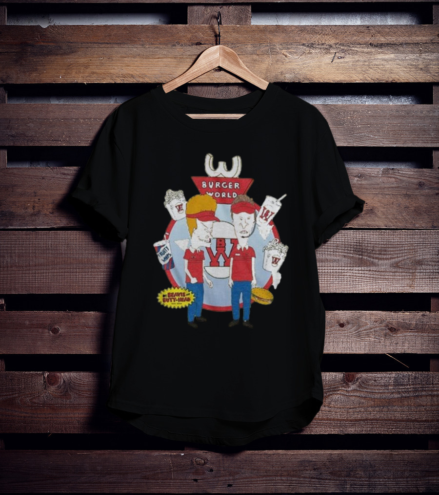 Burger World Beavis And Butt-Head Drink Fries T-Shirt