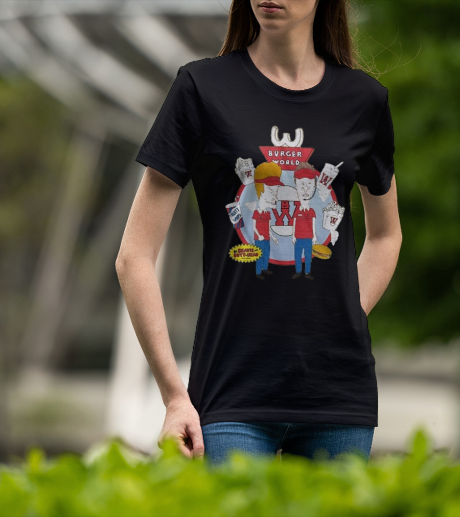 Burger World Beavis And Butt-Head Drink Fries T-Shirt