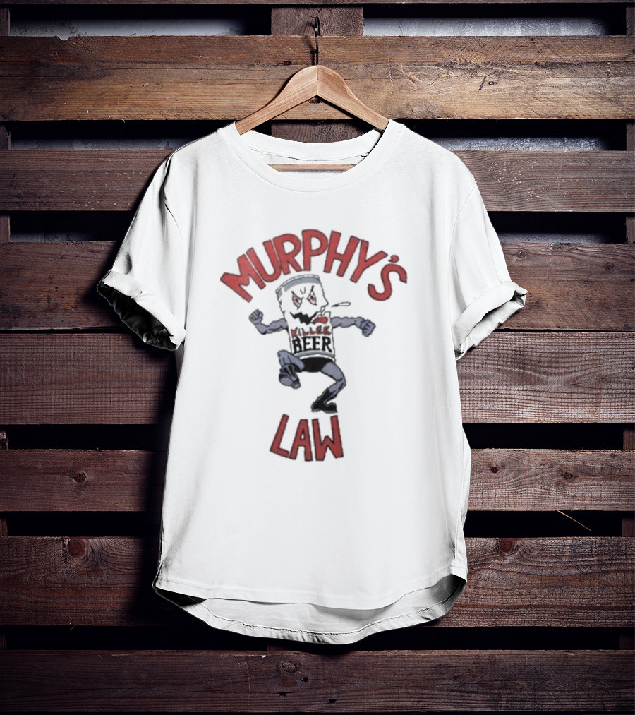Murphy's Law Killer Beer Can Cartoon T-Shirt