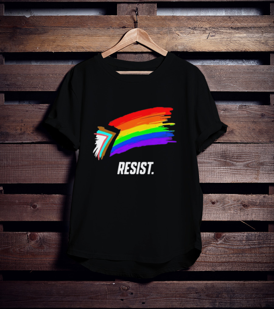 Resist Pride Equality Florida Rainbow Brushstroke T-Shirt