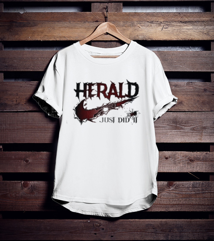 Herald Just Did It Dark Fantasy Red Sword T-Shirt