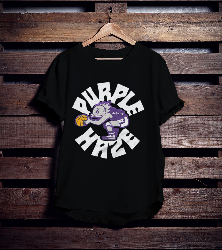 TCU Basketball Purple Haze Frog Basketball Player T-Shirt