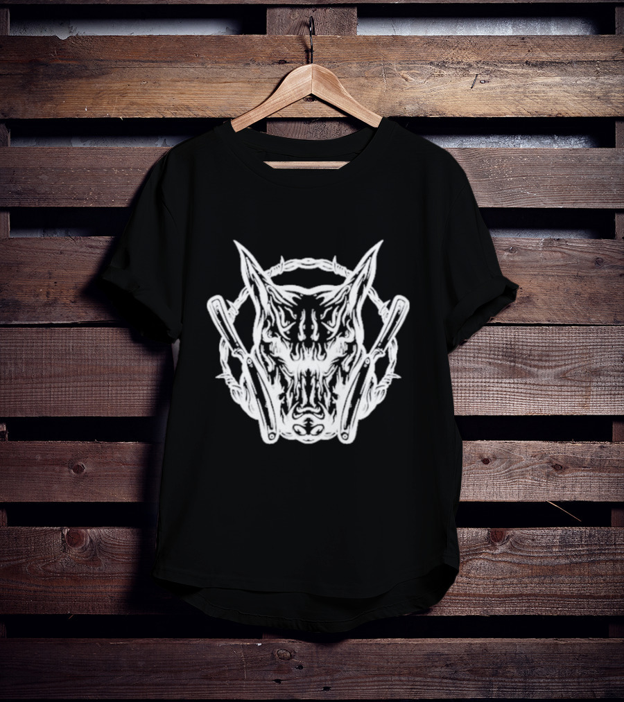 Otis Cogar Barbed Wire Doberman Razor T-Shirt