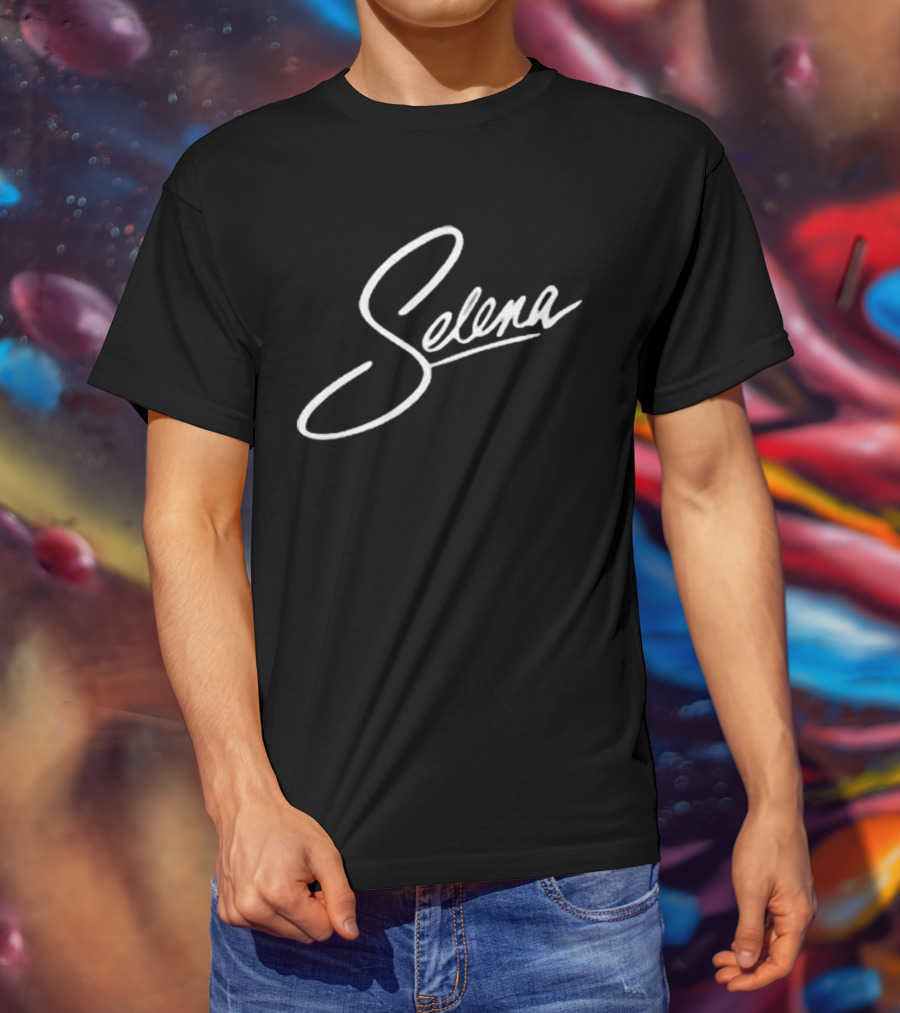 Selena Quintanilla Signature Script Iconic Autograph T-Shirt