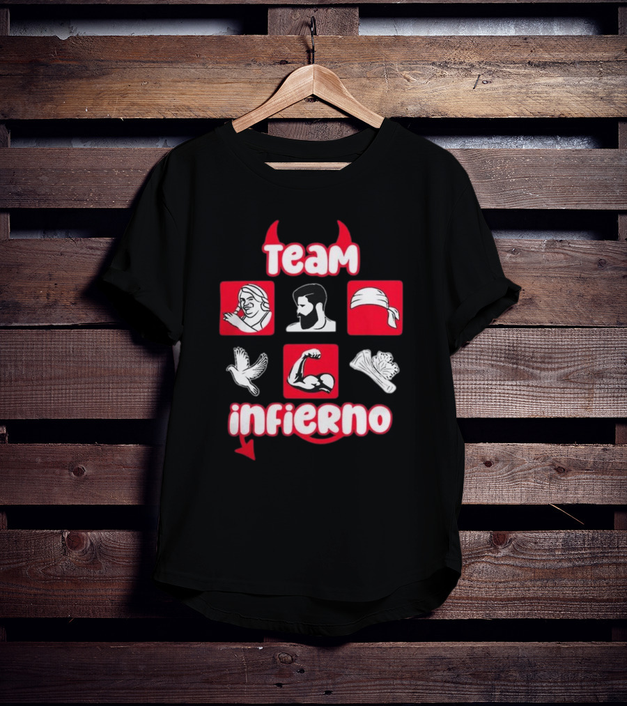 Team Infierno Casa De Los Famosos Trend Icon Set T-Shirt