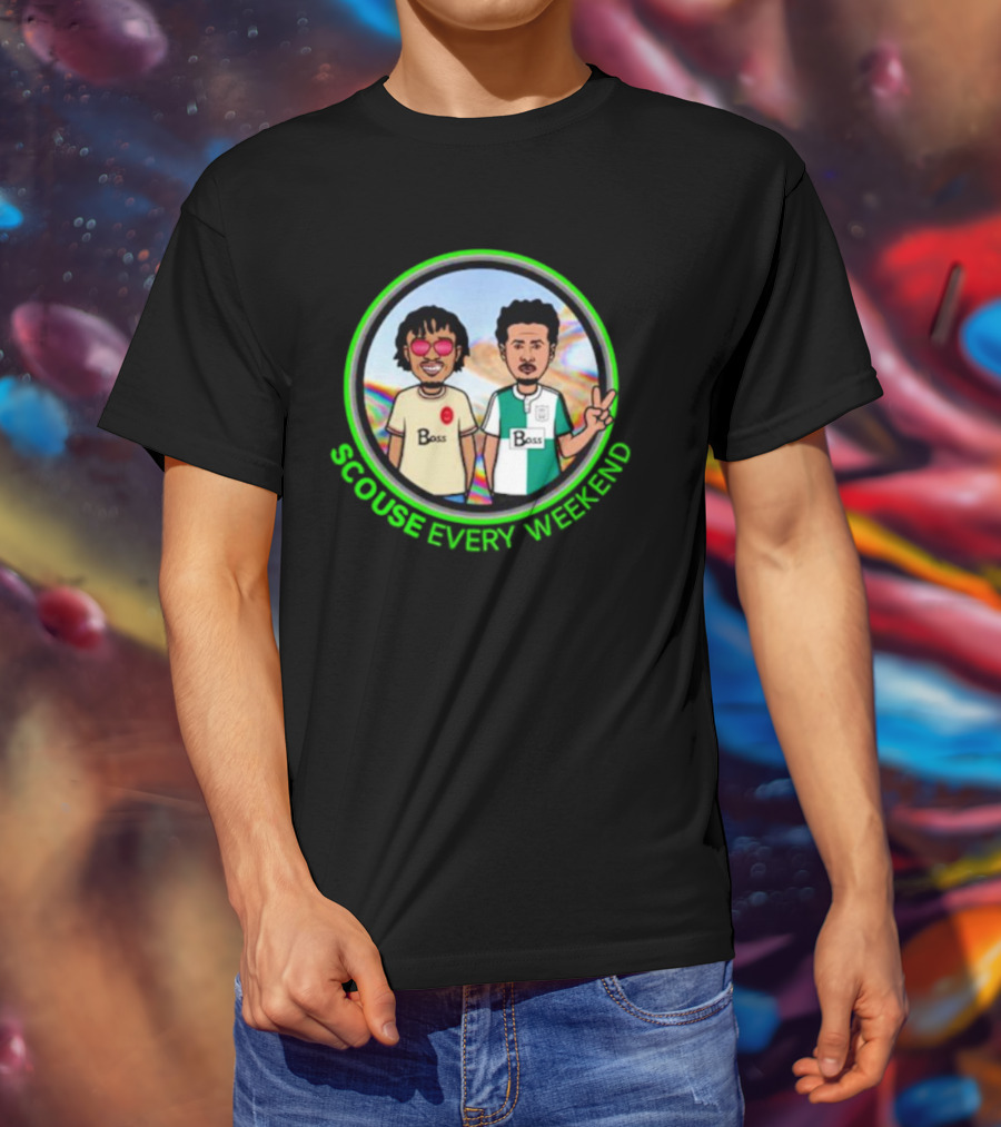 Scouse Every Weekend Boss Characters Peace Sign T-Shirt