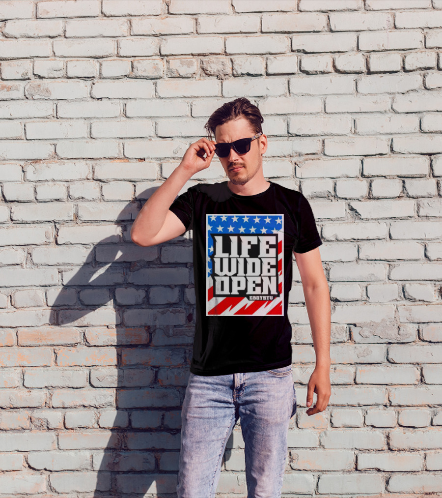 Life Wide Open Stars And Stripes CBOYSTV T-Shirt