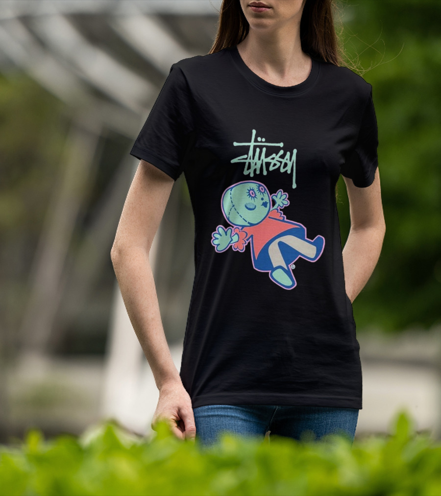 Stussy Dollie Pastel Stitched Character T-Shirt