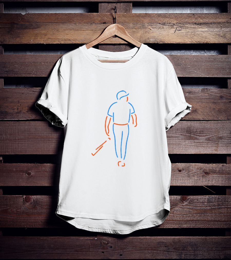 Alvarez Neon Por Qué No Baseball Player Outline T-Shirt