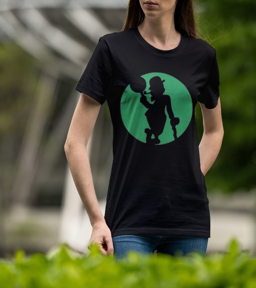 Boston Celtics Shamrock Silhouette Brand T-Shirt