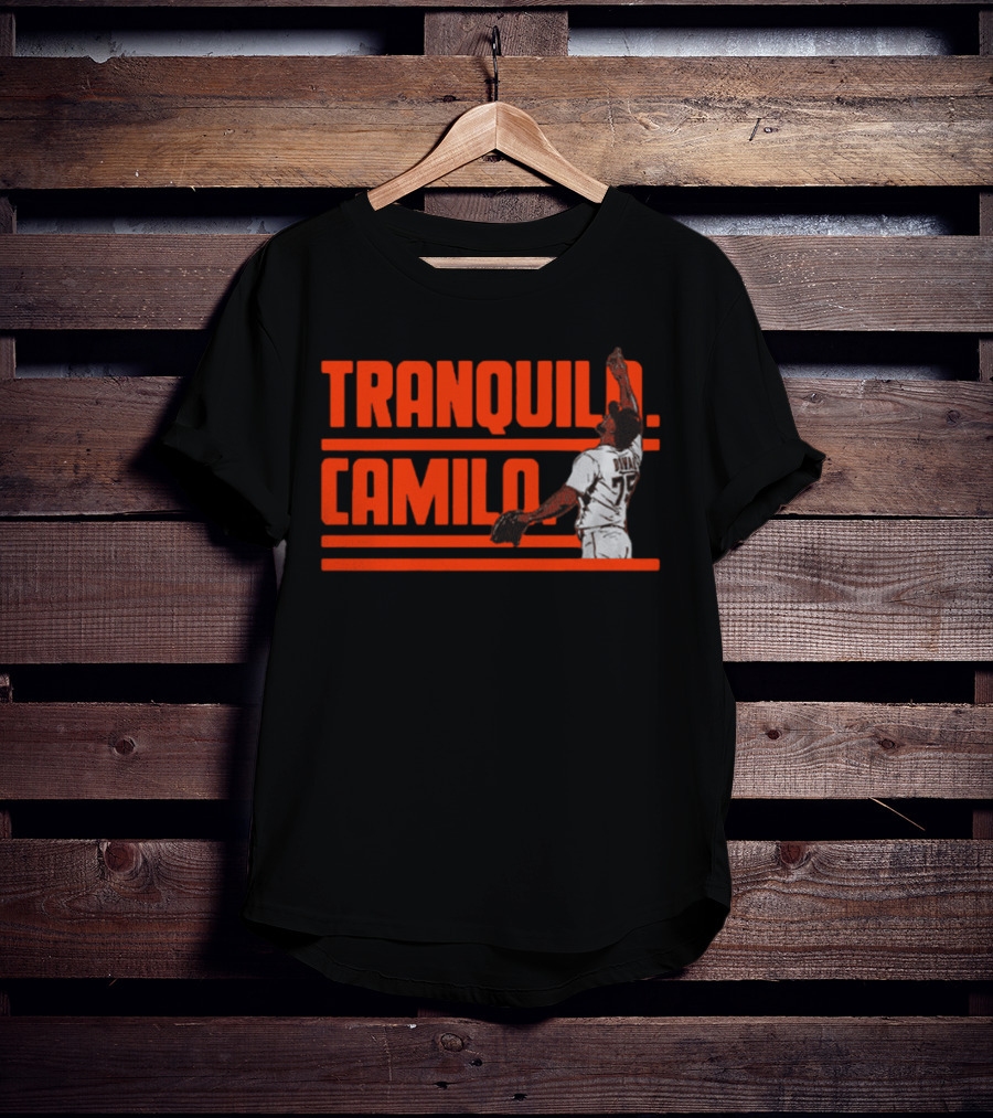 TRanquilo Camilo Doval Baseball Pitcher Iconic Action T-Shirt