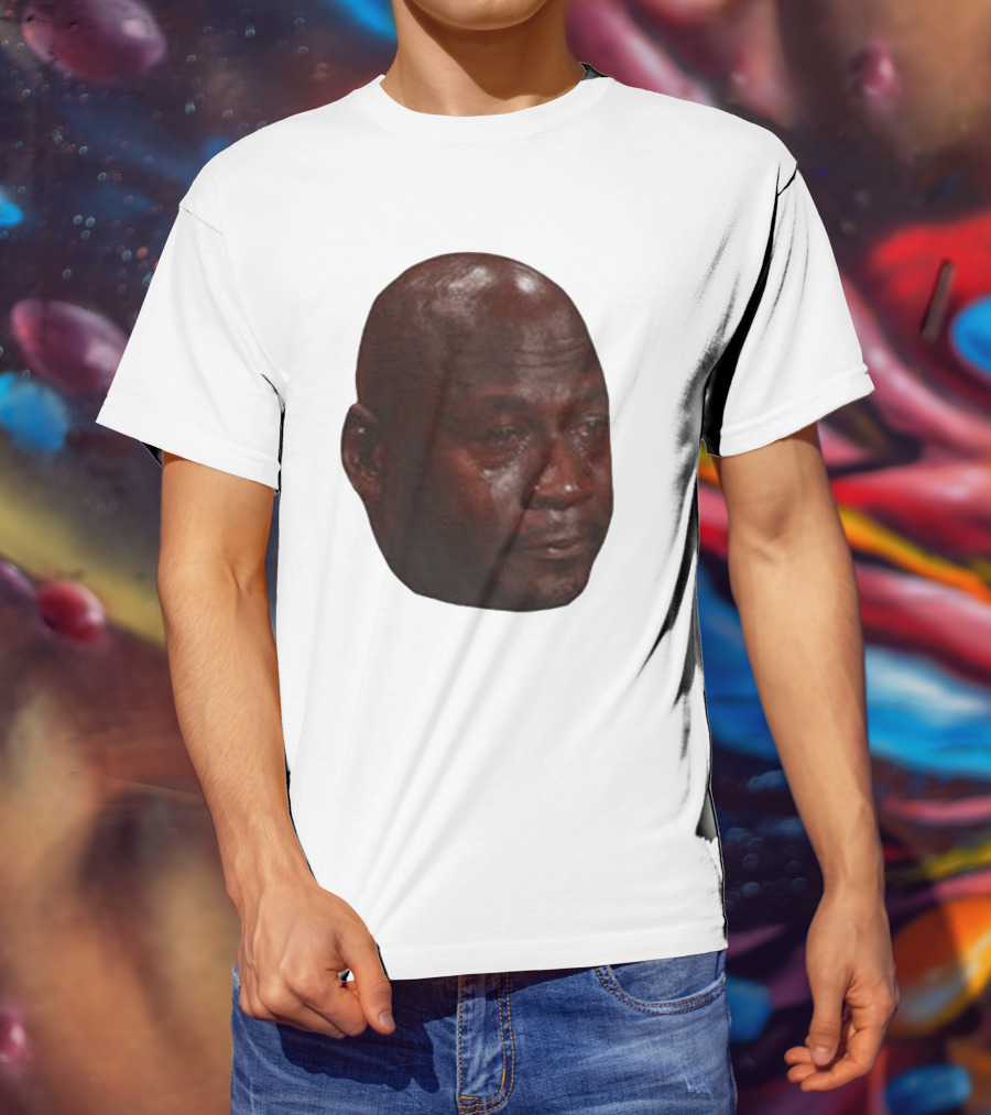Crying Michael Jordan Meme Iconic Expression T-Shirt