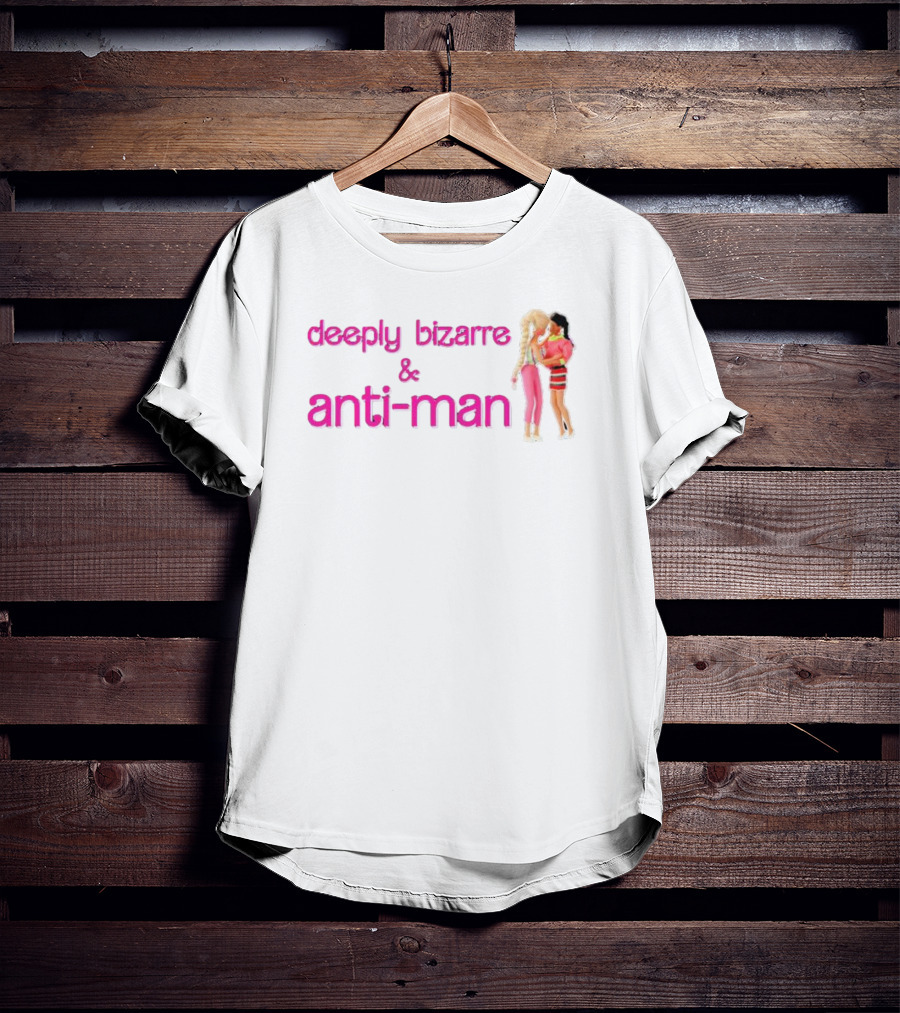 Deeply Bizarre And Anti-Man Pink Barbie Style Kissing T-Shirt