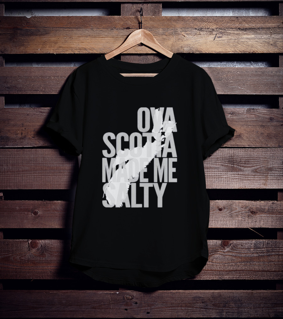 Nova Scotia Made Me Salty Ova Coast Map T-Shirt
