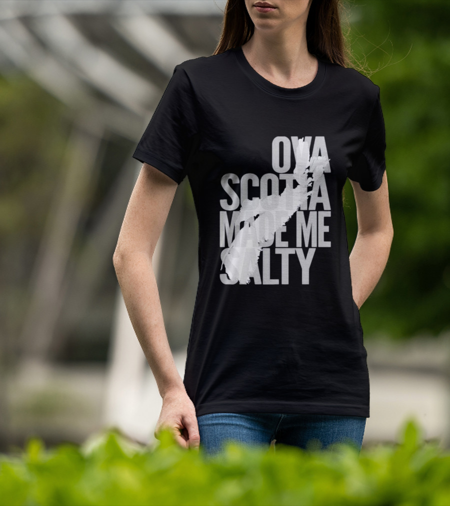 Nova Scotia Made Me Salty Ova Coast Map T-Shirt