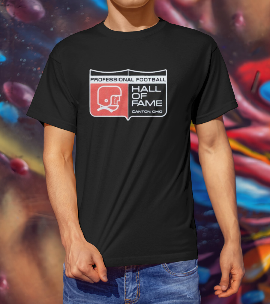 Professional Football Hall Of Fame Canton Ohio Vintage Helmet T-Shirt