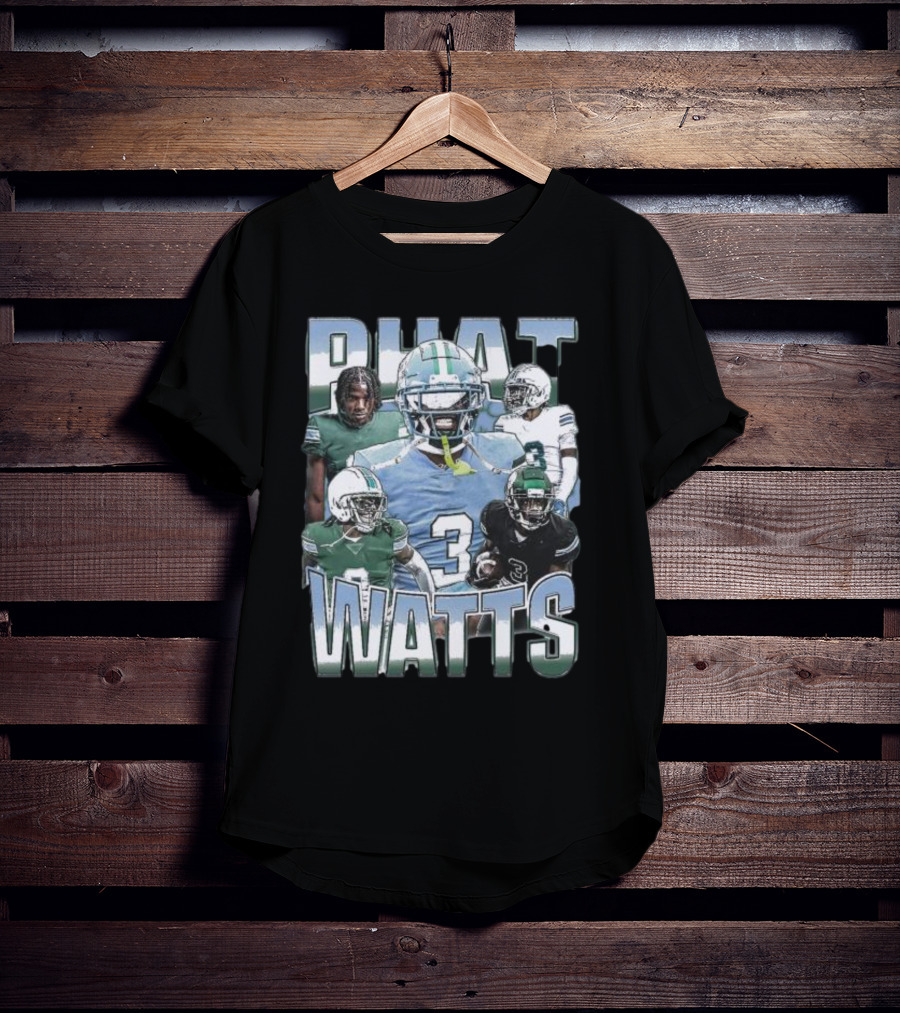 Phat Watts Tulane Green Wave Football Player Collage T-Shirt
