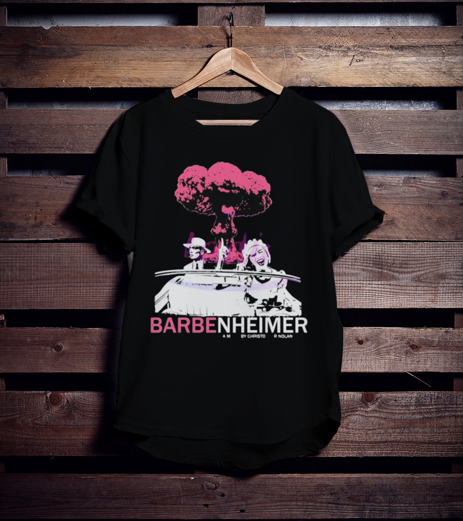 Vintage Barbenheimer A Movie By Christopher Nolan Comeon Baby Let’s Go Party T-Shirt