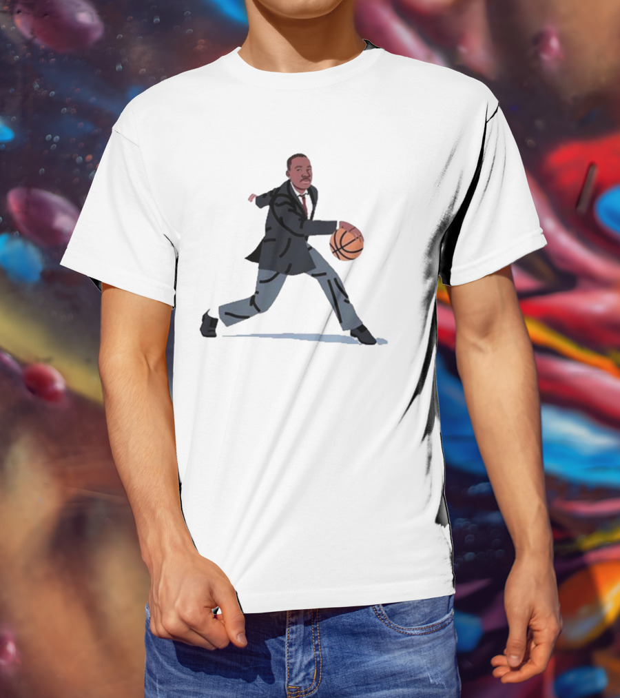 Balling Martin Dribbling In Suit With Basketball T-Shirt