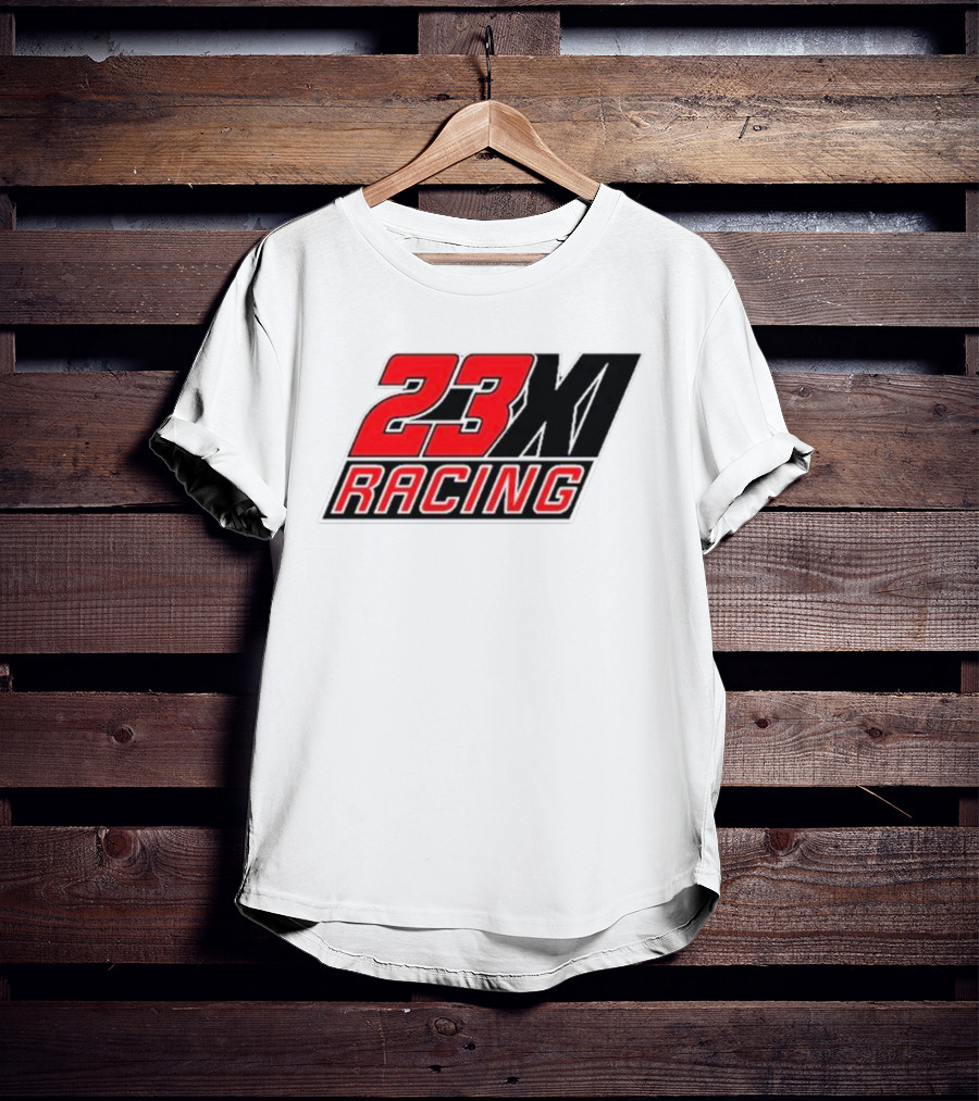 23XI Racing Checkered Flag Heather Charcoal 1-Spot T-Shirt