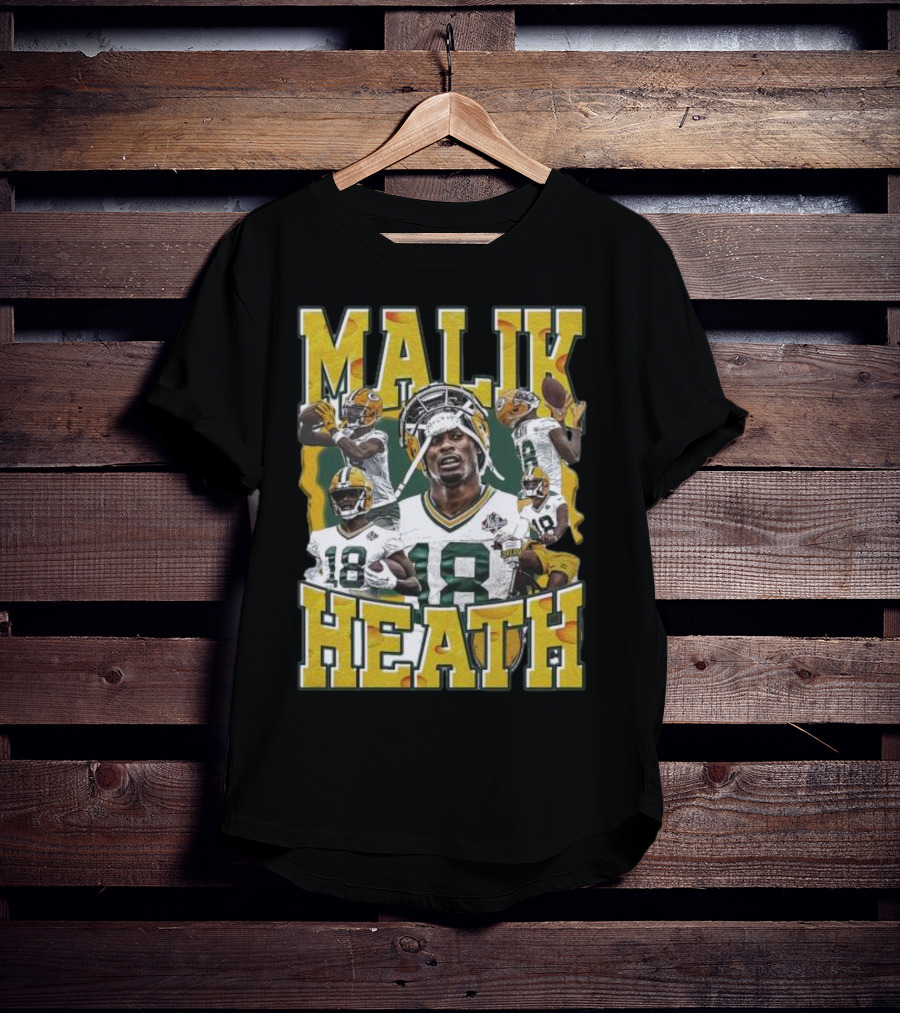 Malik Heath Green Bay Packers Football Player Collage T-Shirt