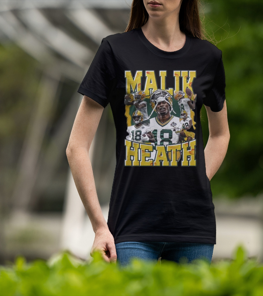 Malik Heath Green Bay Packers Football Player Collage T-Shirt